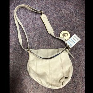 The Sak Cream Leather Crossbody Bag